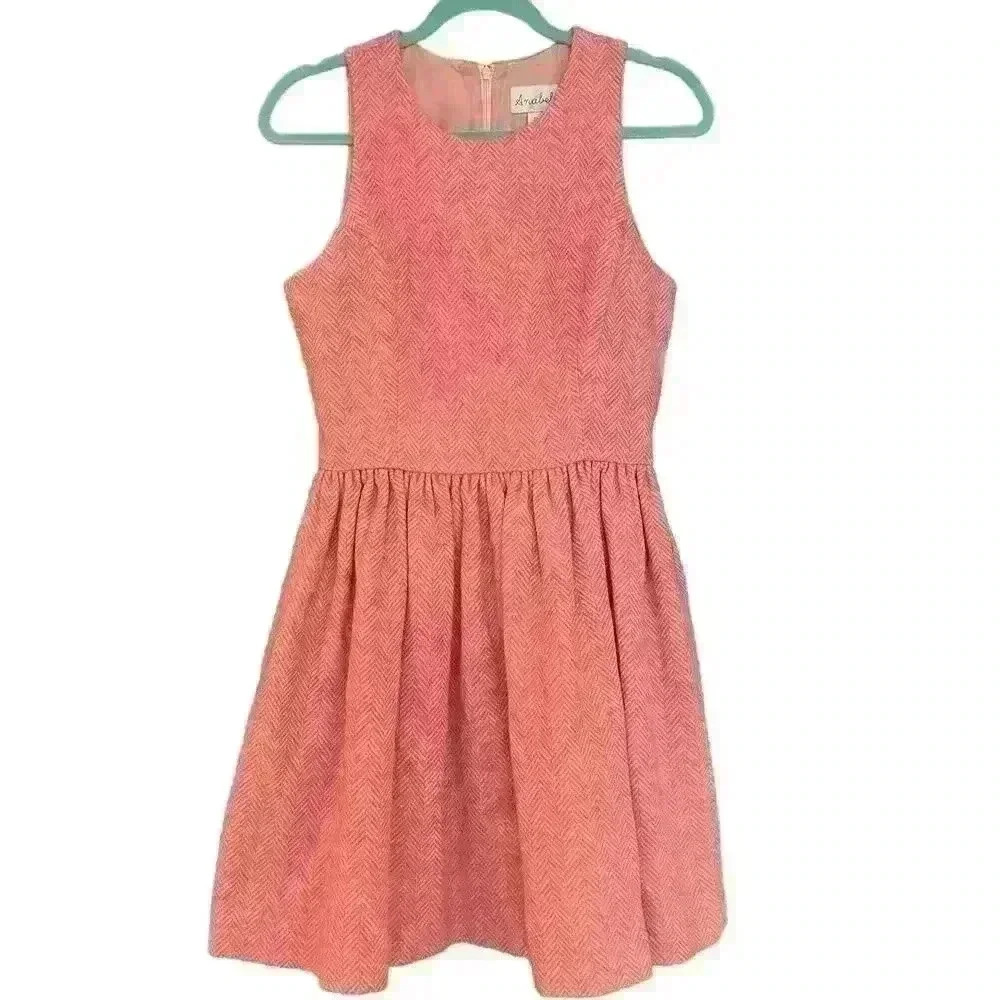 Anabel Preserves Party Dress Size 8 100% Wool 100% Silk Lining Career Luxury